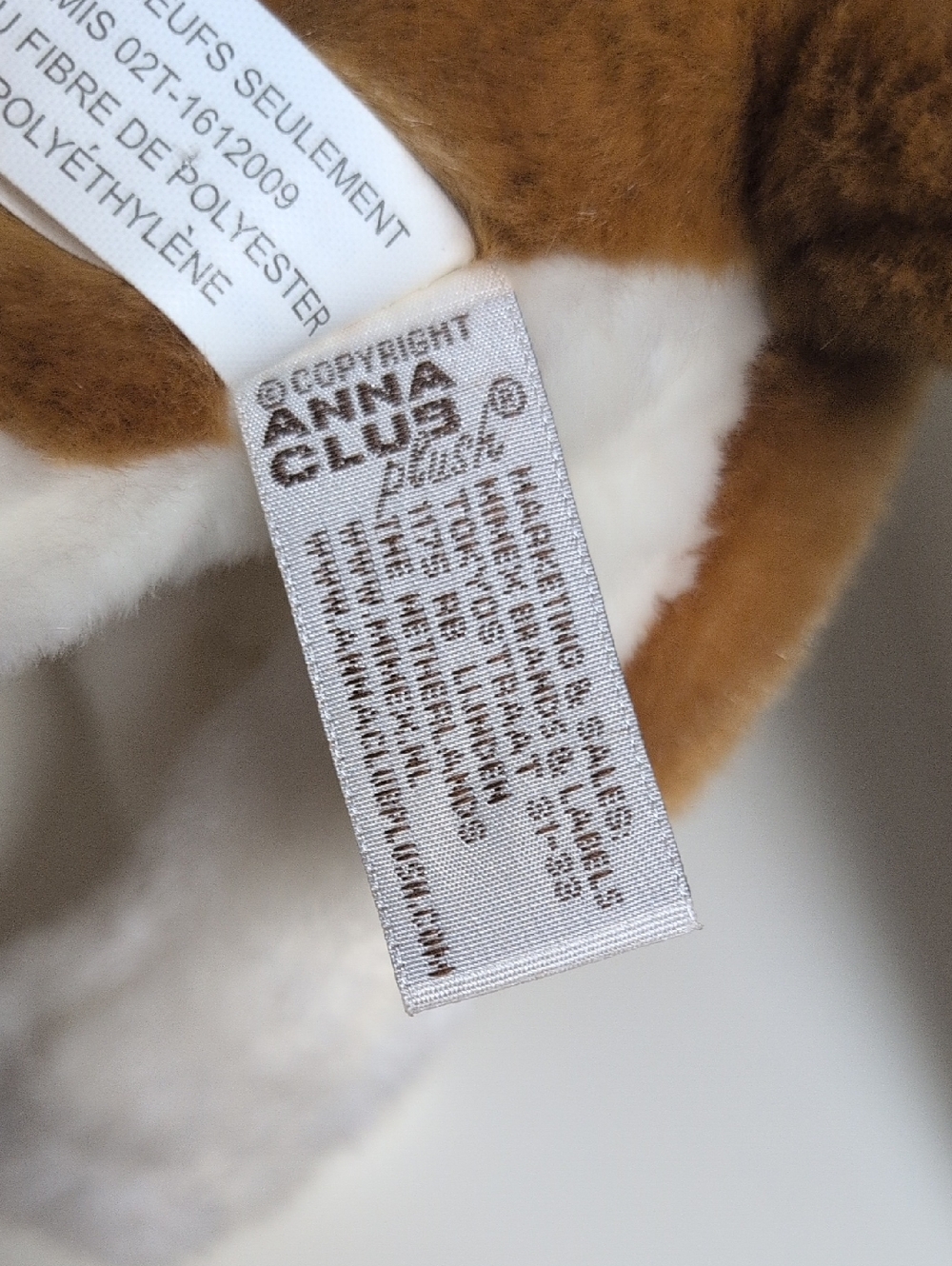 Vintage Anna Club Plush Beagle Dog 11" - Picture 6 of 6